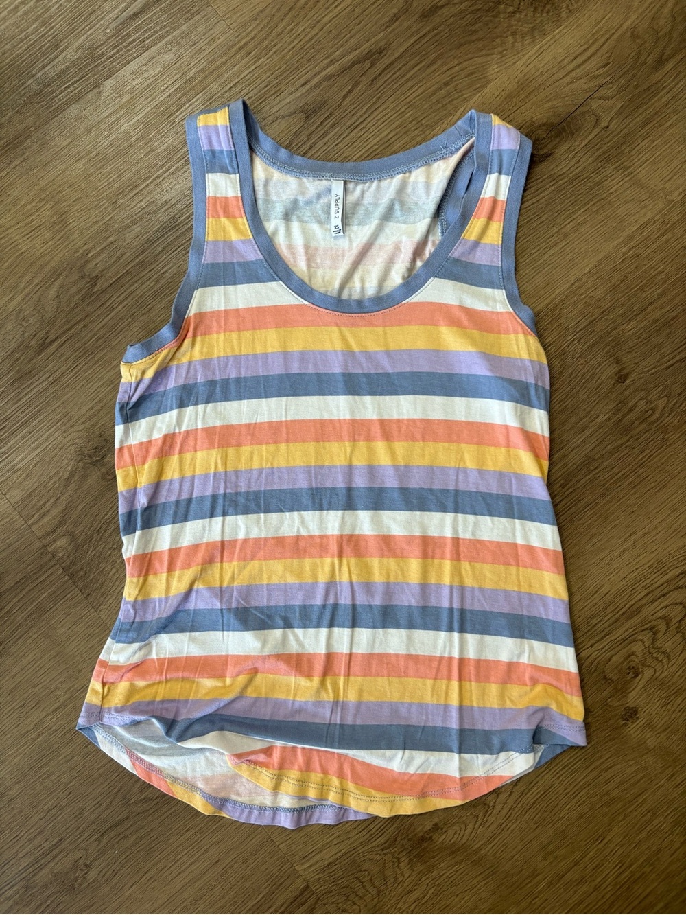 Z Supply Pastel Striped Scoop Neck Tank - Lavender, Peach, Yellow, White